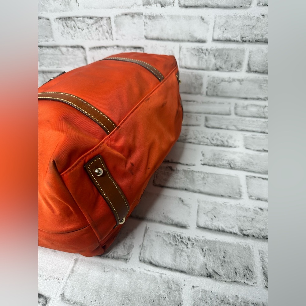 Dooney & Bourke Orange and Brown Tote Bag - Picture 5 of 9